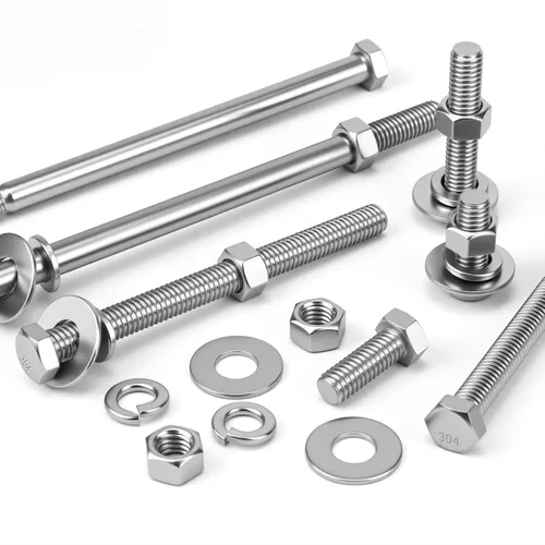 Miniatura 6 de Mellewell Pernos de cabeza hexagonal de 1/2-13 x 1-1/2 pulgadas con tuercas hexagonales y arandelas planas gruesas y de seguridad, totalmente