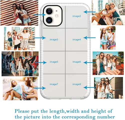 Miniatura 26 de Funda de teléfono personalizada para iPhone 11, diseño personalizado de fotos de collage de múltiples imágenes, resistente a los golpes, resistente