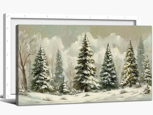 Miniatura 21 de TIMUBA Arte de pared de pesebre navideño, impresiones en lienzo de belén, imagen de póster cristiano de Jesús de noche estrellada, pintura