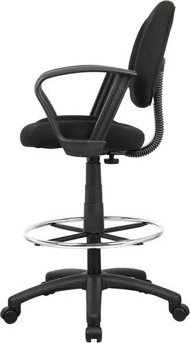 Miniatura 6 de Silla de escritorio ergonómica de Boss Office Products sin posabrazos, color azul, Tela Metal, Negro