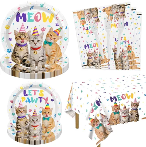 Miniatura 17 de Decoraciones de 18 cumpleaños para niños y niñas - 81 piezas de platos, servilletas, mantel, tenedores, decoración de fiesta negra y dorada, sirve