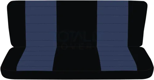 Miniatura 14 de Totally Covers Compatible con fundas de asiento de camión de dos tonos Ford F-150 Super Cab 1997-2003 (banco dividido trasero 40/60): negro y azul