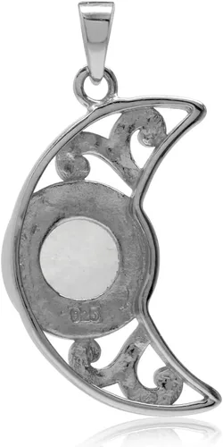 Miniatura 15 de Silvershake Aretes colgantes o colgante o colgante de plata de ley 925 chapada en oro amarillo con dije o colgante con cadena de 18 pulgadas