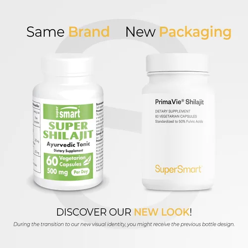 Miniatura 2 de Supersmart - Super Shilajit 500mg por día (alta potencia) - Suplemento PrimaVie Shilajit - Shilajit Himalaya, purificado y orgánico Sin OMG y sin