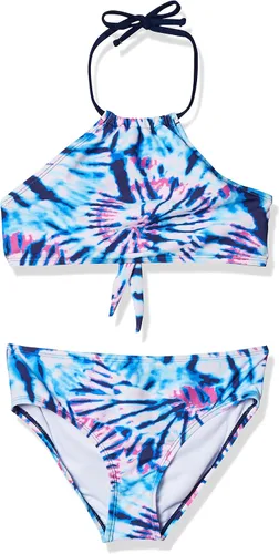 Miniatura 43 de Kanu Surf Mahina bikini halter de 2 piezas para niñas, traje de baño para playa mahina azul
