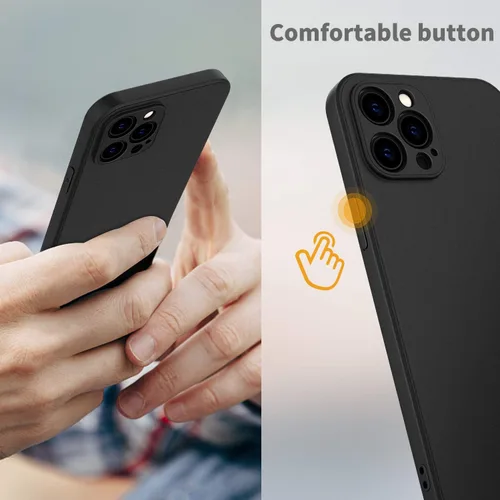 Miniatura 6 de EasyAcc Funda delgada para iPhone 12 Pro Max, 6.7 pulgadas 2020 delgada negro mate TPU Phone 12 Pro Max, carcasa protectora de cuerpo completo