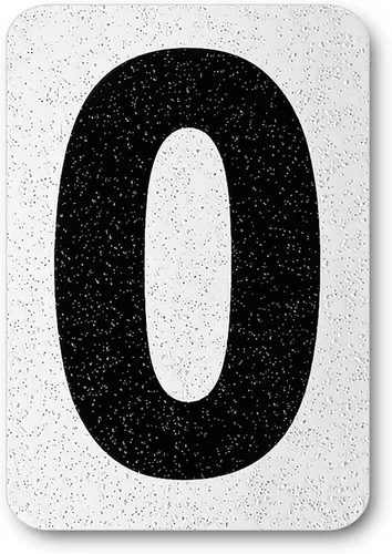 Miniatura 94 de Despegar y pegar individuales, números y letras de aluminio reflectantes, se adhiere al hormigón, madera, metal, azulejos, ladrillo, vidrio