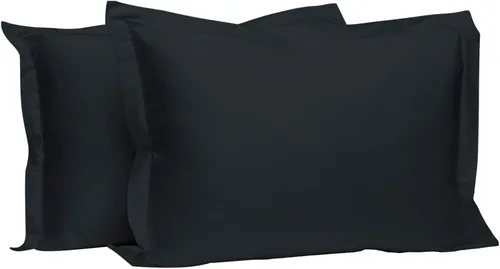 Miniatura 93 de Pizuna Juego de 2 fundas de almohada de 100 % algodón puro, tamaño estándar, color blanco, lujosas fundas de almohada de 400 hilos de satén