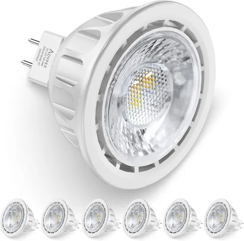 Miniatura 10 de Bombillas LED MR16, 5 W (equivalente a halógeno de 50 W), bombillas de luz de paisaje, 2700 K blanco cálido, base de dos pines GU5.3, foco LED MR16