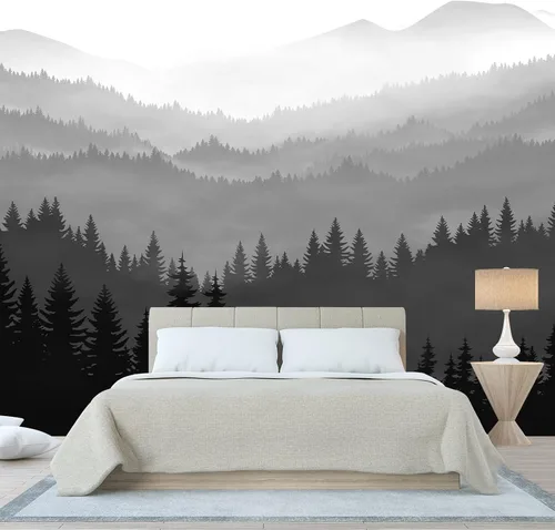 Miniatura 23 de Papel tapiz grande con escenas de playa, murales de pared con ondas oscuras para baño, sala de estar, dormitorio (no es de pelar y pegar)