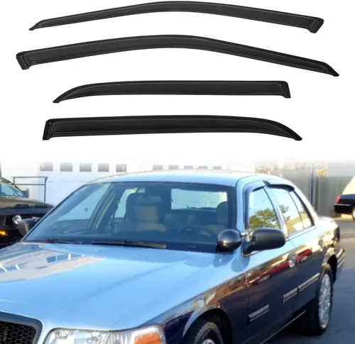 Miniatura 38 de Protectores de lluvia compatibles con modelos Trailblazer/GMC Envoy 2002-2009 para 5 pasajeros, visera de ventana lateral, deflector de viento