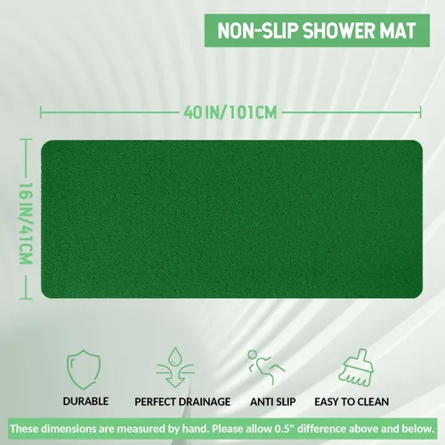 Miniatura 174 de Hargiis - Tapete antideslizante de secado rápido para tina y ducha, tapete exfoliante para pies, para baño, cocina u hotel, beige, 24 x 16 pulgadas