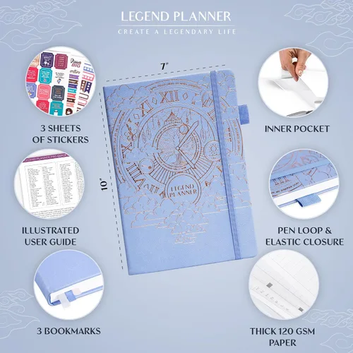 Miniatura 2 de Legend Planner Pro - Agenda semanal y mensual de lujo para aumentar la productividad y alcanzar tus objetivos Cuaderno organizador de gestión