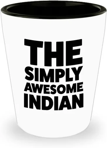 Indian Shot Glass - Funny Indian Gifts for Pride Moms Dads People Who Love or From India - Awesome Indian Birthday Gifts Mothers Day Fathers Day