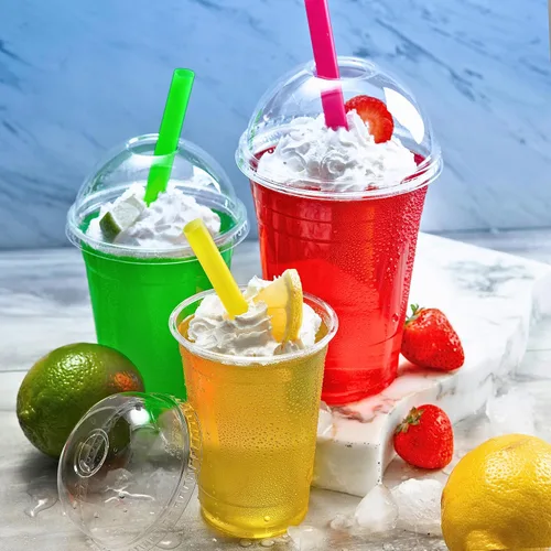 Miniatura 6 de Green Direct Vasos desechables de plástico transparente de 10 onzas con tapas, para café helado, Bubble Boba, bebidas frías y batidos, paquete de 100