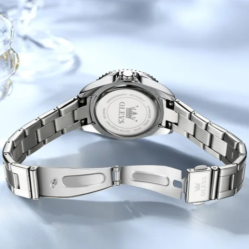 Miniatura 8 de OLEVS - Reloj de mujer de diamante, de cuarzo, analógico, de vestir, para mujer, de acero inoxidable, dos tonos, resistente al agua, luminoso