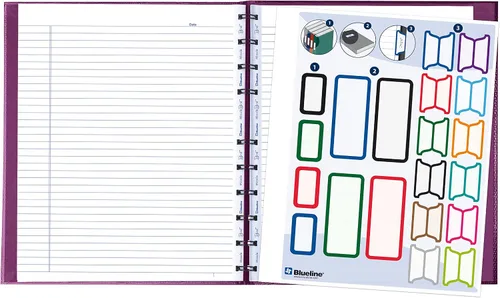 Miniatura 4 de Blueline MiracleBind™ - Cuaderno recargable, tapa dura tipo lagarto, 11 pulgadas x 9-1/16 pulgadas, 150 páginas a rayas, uva (AF11150.95)