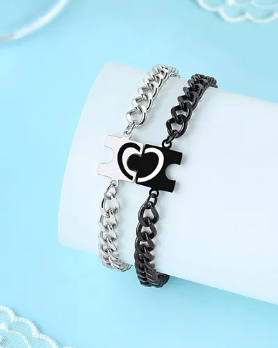 Miniatura 5 de UNGENT THEM You Are My Missing Piece of The Puzzle – Pulseras para parejas, aniversario, Navidad, I Love You Sweetest Día de San Valentín, regalos