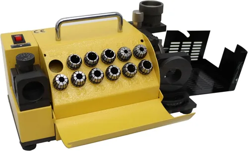 Afilador de brocas MR-13A de 110 V Sacapuntas de brocas de 0.118-0.512 in con 11 pinzas Máquina de pulir ajustable en ángulo 100° (95°) ~ 135 °