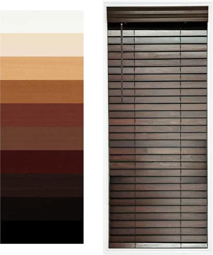 Miniatura 13 de TailorView Cortinas de ventana horizontales de madera personalizables sin cordón - Paletas de 2 pulgadas - Alabastro - Montaje interior o exterior.