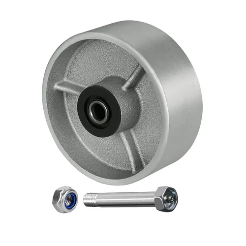 Miniatura 16 de Ruedas industriales de 3" x 2", rueda de hierro fundido de acero – Rueda de servicio pesado – Capacidad de 800 libras cada una, rodamiento