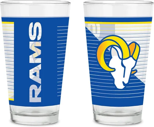 Miniatura 10 de Rico Industries NFL Football Main - Juego de 2 vasos clásicos de 16 onzas con logotipo impreso digitalmente, apto para lavavajillas NFL Football