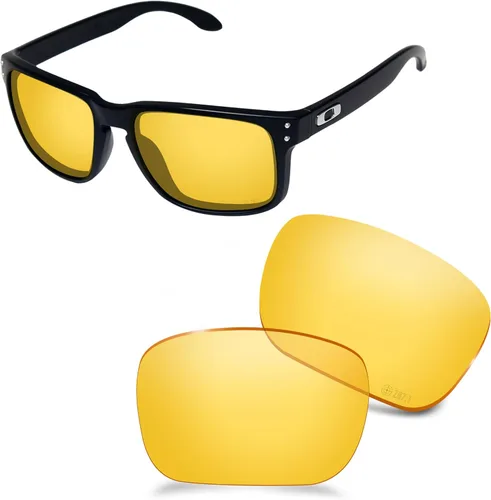 Lentes de repuesto ANSI Z87.1 para gafas de sol Oakley Holbrook XL OO9417 Amarillo de alta definición.