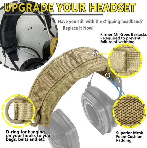 Miniatura 3 de PROHEAR HC01 Cubierta para Auriculares Orejeras Tácticas Avanzadas Cubierta Modular Compatible con 3M WorkTunes Peltor Howard Leight Impact Walkers