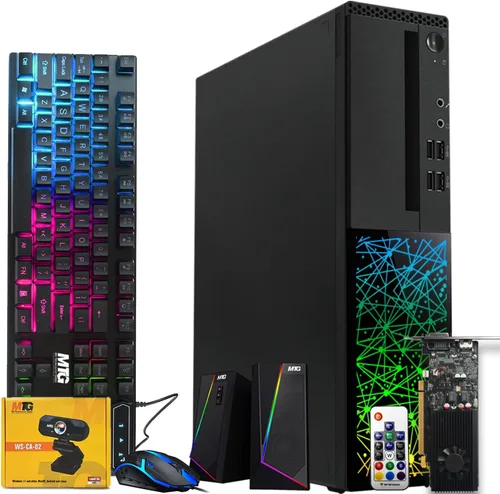 Miniatura 15 de TechMagnet PC de escritorio para juegos, Intel i5 6ª generación, Galaxy, 16 GB de RAM, SSD de 1 TB, monitor MTG de 24 pulgadas, teclado RGB, GT