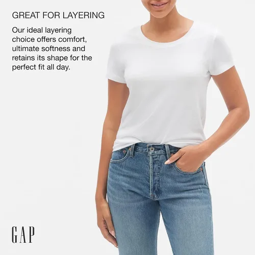 Miniatura 3 de GAP Camiseta de cuello redondo favorita para mujer