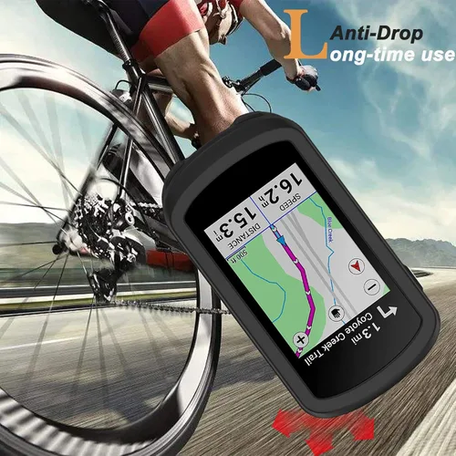 Miniatura 6 de Miimall Compatible con Garmin Explore 2 Funda, Anti-Drop Funda de Silicona Suave para Garmin Edge Explore 2 (negro)