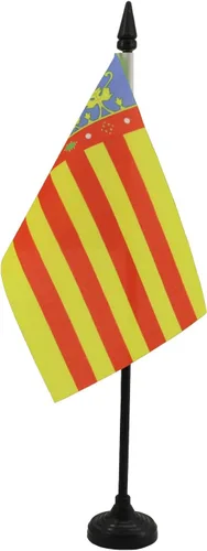 Miniatura 8 de Bandera de mesa de Andalucía 4'' x 6'' - Bandera de escritorio de la región española de Andalucía 5.9 x 3.9 in - Barra y base de plástico negro - AZ