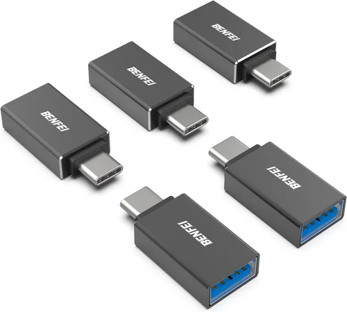 Miniatura 12 de BENFEI Adaptador USB C a USB 3.0, paquete de 3 adaptadores USB C a un macho a hembra, compatible con MacBook 2018 2017 2016, Samsung Galaxy Note 8
