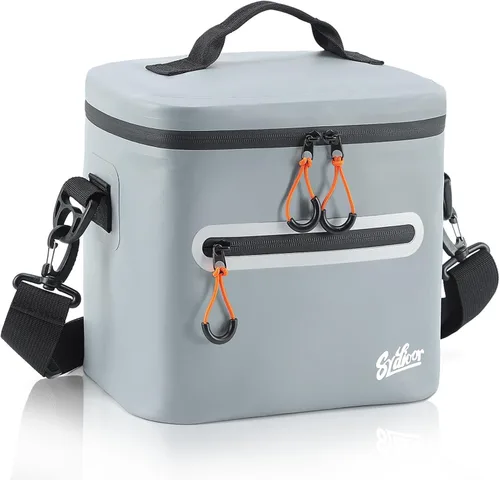 Miniatura 18 de Bolsa de picnic con aislamiento de lados blandos, 7/16/30 latas de lonchera aislada, bolsa de almuerzo impermeable, a prueba de fugas, portátil