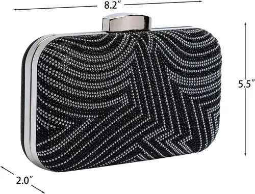 Miniatura 2 de Mulian LilY Bolso de mano con purpurina para mujer, bolsas de noche brillantes, bolso de fiesta de graduación