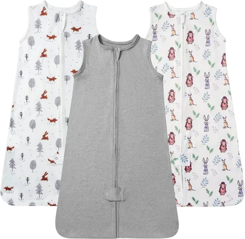Miniatura 22 de TotAha Saco de dormir para bebés de 6 a 12 meses, paquete de 3, saco de dormir transpirable para bebé, niña, niño, manta usable con cremallera Azul