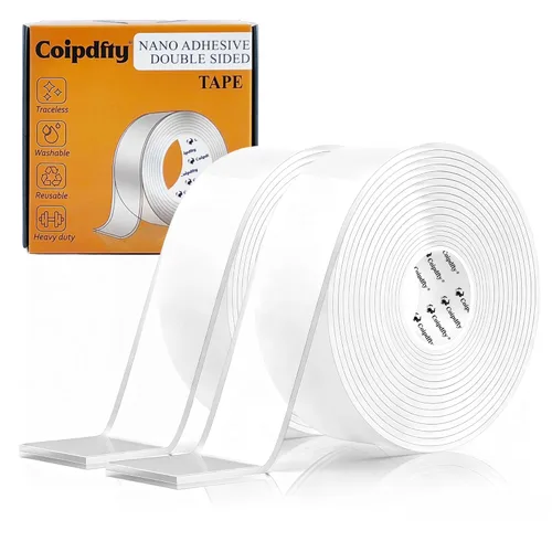 Miniatura 13 de Cinta adhesiva de doble cara para paredes, soporte de cinta extraíble para pósteres, cinta adhesiva resistente para colgar en la pared, cinta 4