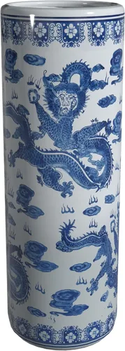 Miniatura 8 de Idea de regalo para decoración casera elegante de calidad fina - Depósito clásico para guardar paraguas y bastones de porcelana china de 24 pulgadas