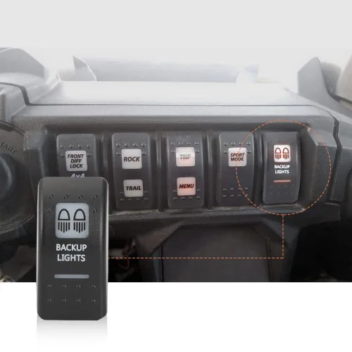 Miniatura 2 de Interruptor de luz de respaldo ámbar LED para Can-Am Commander Max 800R 2016-2017 / Defender Max HD8 2017 / Maverick 1000 2013 y más, interruptor