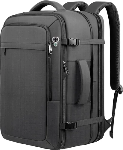 Mochila de transporte para viajes de 1 a 10 días, mochila de viaje extra grande de 40L-50L aprobada por la TSA, bolsa expandible para laptop, bolsa
