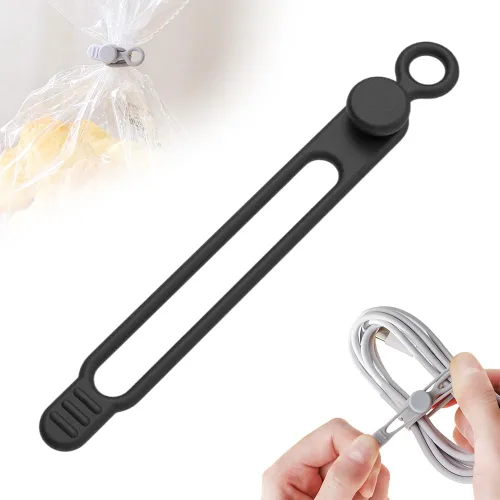 Miniatura 12 de Organizador de Cables de Datos, 2025 Nuevos Organizadores de Auriculares de Silicona, Bridas de Cable de Silicona Organizadores Reutilizables