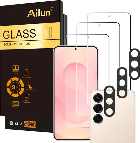 Miniatura 7 de Ailun Protector de Pantalla de Vidrio para Galaxy S25 Ultra [6.9 Pulgadas] 3Pack + 3Pack Lente de Cámara de Vidrio Templado Desbloqueo por Huella