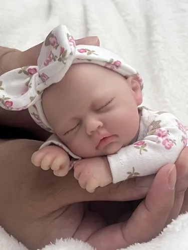 Miniatura 2 de MYREBABY Muñeca Bebé Reborn de 7 Pulgadas, Muñeca de Silicona Niña Betty, Mini Muñecas Realistas de Bebé Recién Nacido de Silicona de Cuerpo