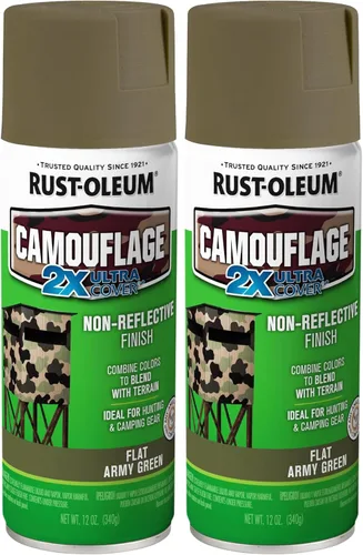 Miniatura 8 de Rust-Oleum 279175 - Pintura en aerosol camuflaje 2X Ultra Cover, 12 oz, verde oscuro (paquete de 2)