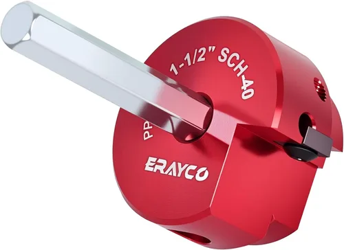 Miniatura 9 de ERAYCO Kit de escariador de tubos de PVC de 6 piezas, kit profesional de ahorro de enchufes de aluminio
