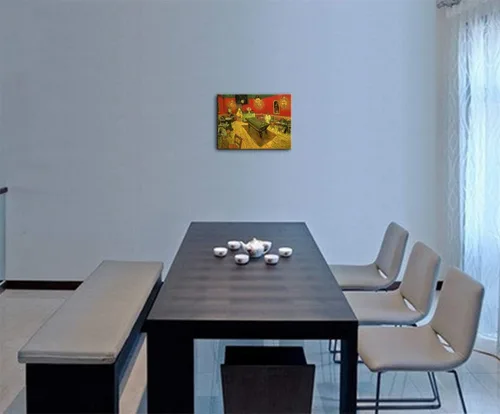 Miniatura 7 de Wieco Art The Night Cafe in the Place Lamartine in Arles - Lienzo clásico de Van Gogh, famosas pinturas al óleo abstractas, reproducción de obras