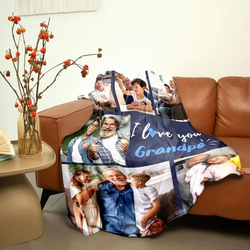 Miniatura 13 de Manta personalizada con foto/texto, manta con imagen personalizada, regalos de amor, regalos personalizados para parejas para novio, novia, esposa