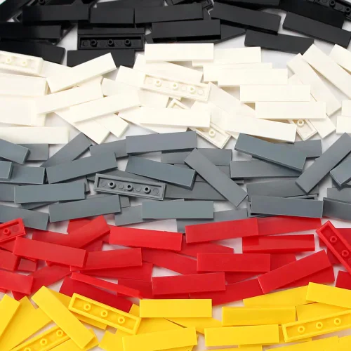 Miniatura 4 de Azulejo de 1 × 480 piezas y piezas de ladrillos MOC planos, bloques de construcción multicolores a granel para suelo de pared de superficie lisa