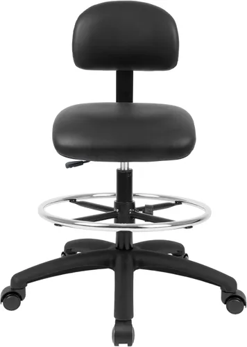 Miniatura 44 de Serie FSS Silla de asiento cuadrado de altura baja (43.2 cm - 55.9 cm) de asiento. Vinilo de tela - para oficina, garaje, escritorio, taller