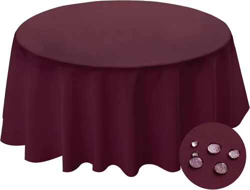 Miniatura 27 de BYDOLL Mantel redondo de 48 pulgadas para la parte superior de un máximo de 38 pulgadas de diámetro, color beige, lavable, al aire libre, resistente